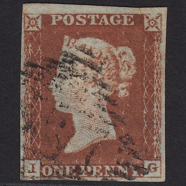GB QV 1841 1d Red-brown (Plate 46) SG8-B1(1) IG GU in Ireland 4M Imperf