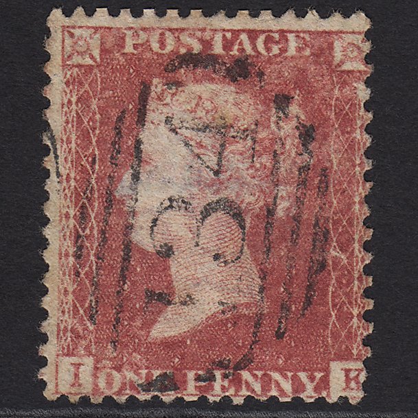 GB QV 1857 1d Rose-red SG40-C10(1) IK GU Bristol 134
