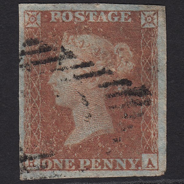 GB QV 1841 1d Red-brown SG8-B1(1) RA GU in Ireland 4M Imperf