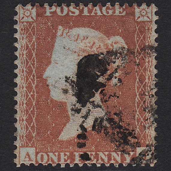GB QV 1854 1d Red-brown SG17-C1(1) AJ GU
