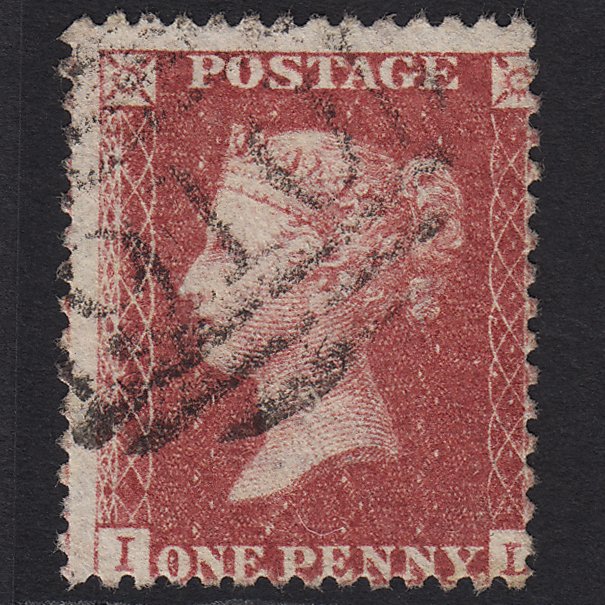 GB QV 1857 1d Rose-red (Plate 47) SG40-C10(1) IL GU Woodstock 910 Pinholes