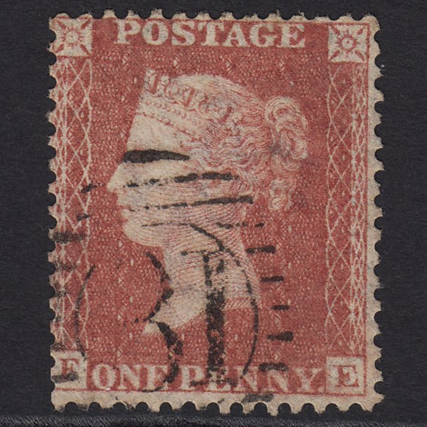 GB QV 1857 1d Rose-red (Plate 59) SG40-C10(1) FE GU London D&S Cancel