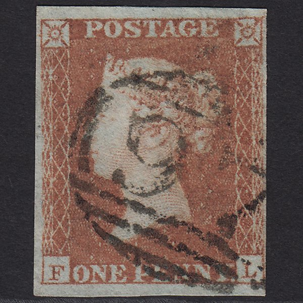 GB QV 1841 1d (Plate 98) SG8-B1(1) FL GU 4 Margins Bury ST Edmunds 97