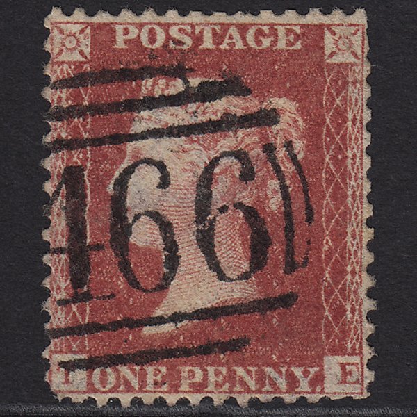 GB QV 1857 1d Rose-red (Plate 58) SG40-C10(1) TE GU Liverpool 466