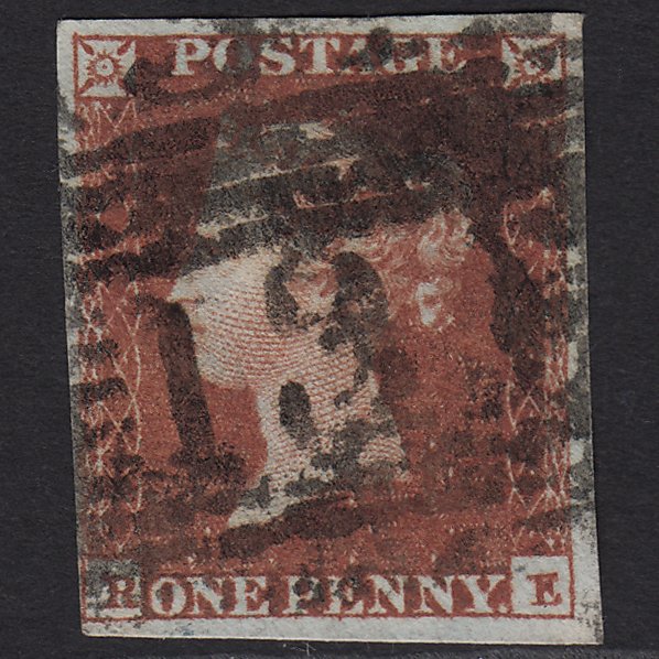 GB QV 1841 1d Red-brown (Plate 126) SG8-B2(1) RE GU 4 Margins Edinburgh 131