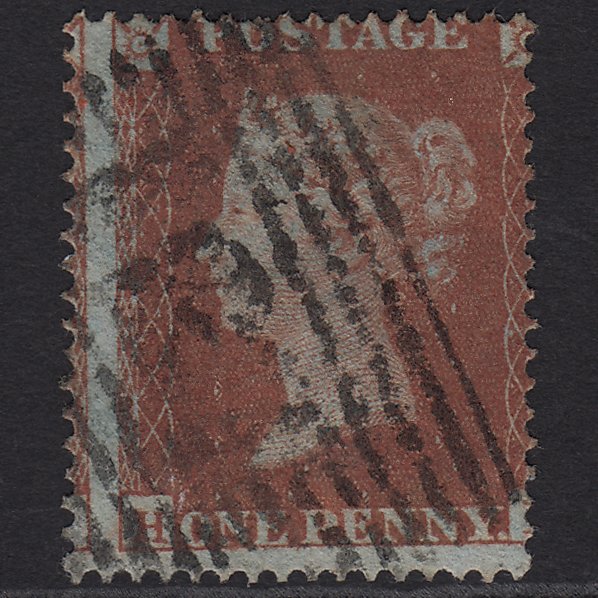 GB QV 1854 1d Red-brown SG17-C1(1) GU Edinburgh 131 Large Misperf