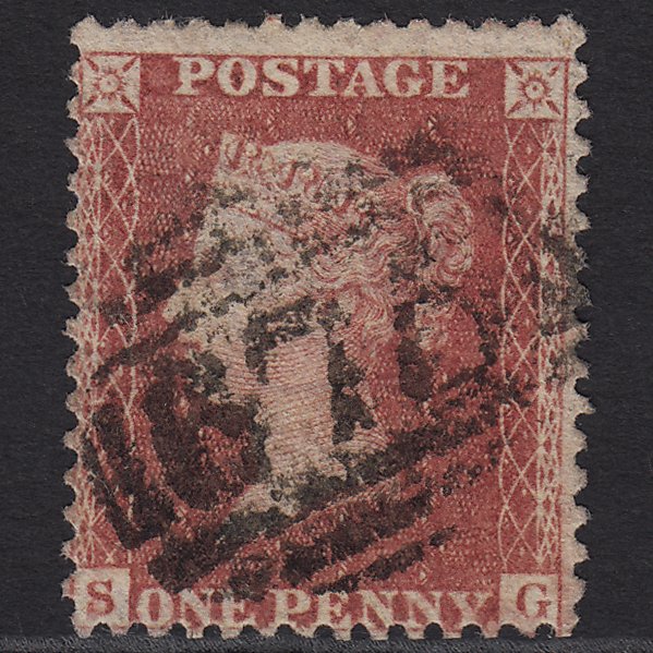 GB QV 1857 1d Rose-red (Plate 60) SG40-C10(1) SG GU ST Albans 675
