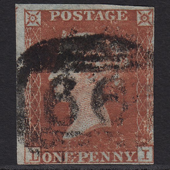 GB QV 1841 1d Red-brown (Plate 156) SG8-B2(1) LI GU 4M Imperf Berwick 66