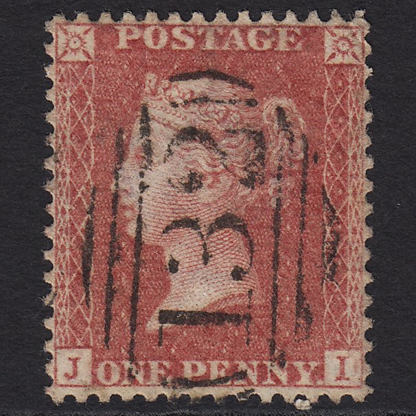 GB QV 1857 1d Rose-red (Plate 44) SG40-C10(1) JI FU Brighton 132
