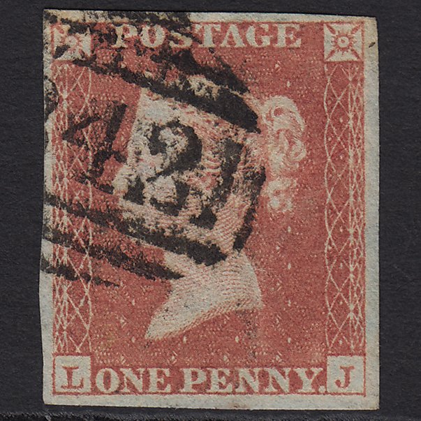 GB QV 1841 1d Red-brown (Plate 157) SG8-B2(1) LJ FU 4 Margins