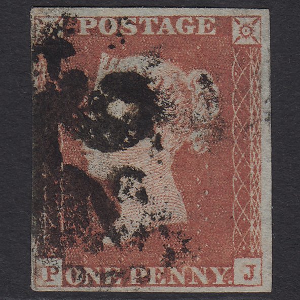 GB QV 1841 1d Red-brown (Plate 86) SG8-B1(1) PJ GU 4 Margins Bolton 92