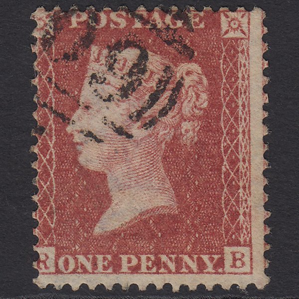 GB QV 1857 1d Rose-red (Plate 47) SG40-C10(1) RB FU Misperf