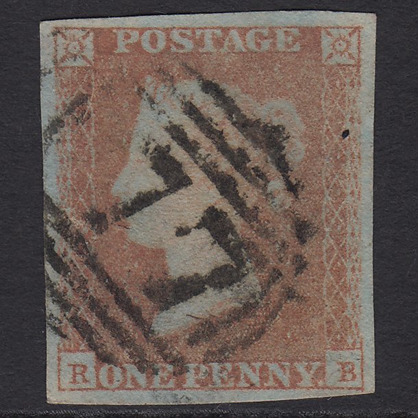 GB QV 1841 1d Red-brown (Plate 94) SG8-B1(1) RB GU Cheltenham 177