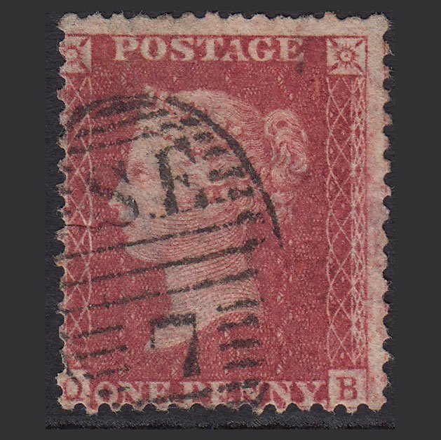 GB QV 1857 1d Rose-red (Plate 44) SG40-C10(1) QB GU London D&S SE7