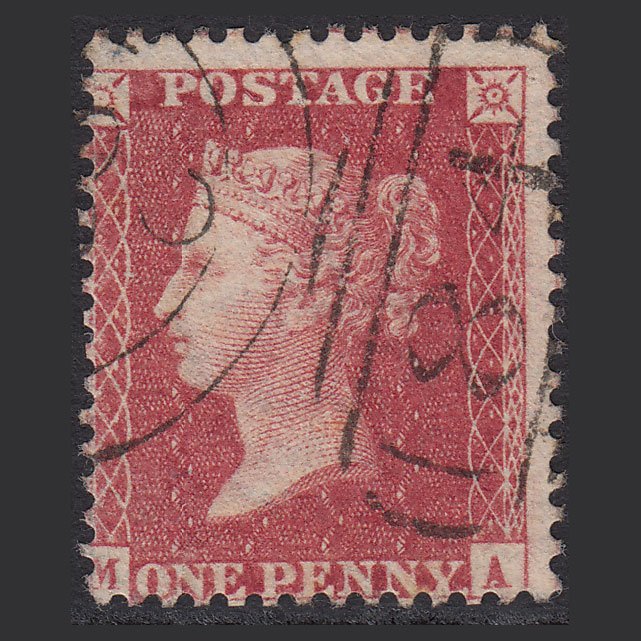 GB QV 1857 1d Rose-red (Plate 47) SG40-C10(1) MA VFU Canterbury 84