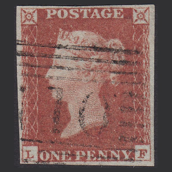 GB QV 1841 1d Red-brown (Plate 71) SG8-B1(1) LF VFU 4 Margins Dumbarton 110