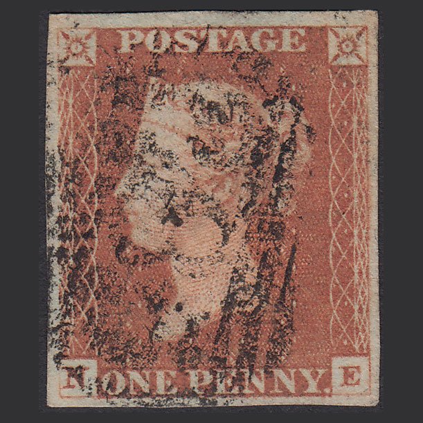 GB QV 1841 1d Red-brown (Plate 79) SG8-B1(1) NE GU 4 Margins