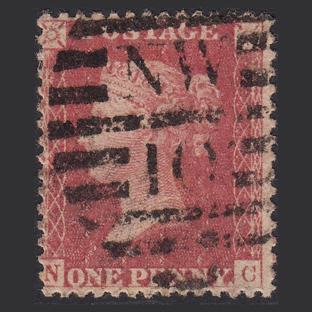 GB QV 1857 1d Rose-red (Plate 60) SG40-C10(1) NC FU London D&S NW10