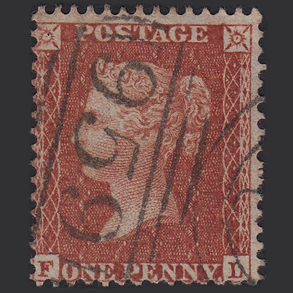 GB QV 1855 1d Red-brown (Plate 7) SG24-C3(1) FL VFU Clifton 959