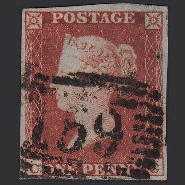 GB QV 1841 1d Red-brown (Plate 152) SG8-B2(1) CC FU 4M Imperf Glasgow 159