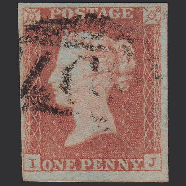 GB QV 1841 1d Red-brown (Plate 98) SG8-B1(1) IJ FU 4M Imperf
