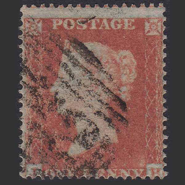 GB QV 1854 1d Red-brown (Plate 196) SG17-C1(1) JH GU