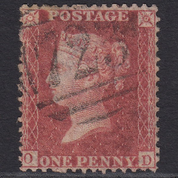 GB QV 1857 1d Rose-red (Plate 46) SG40-C10(1) OD GU Southampton 723