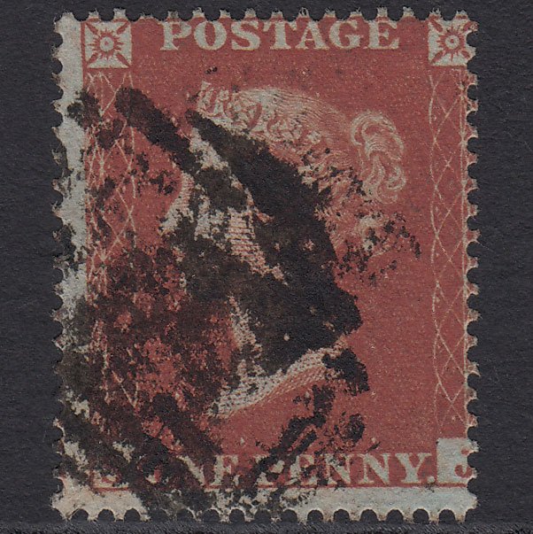 GB QV 1854 1d Red-brown (Plate 180) SG17-C1(1) SJ GU