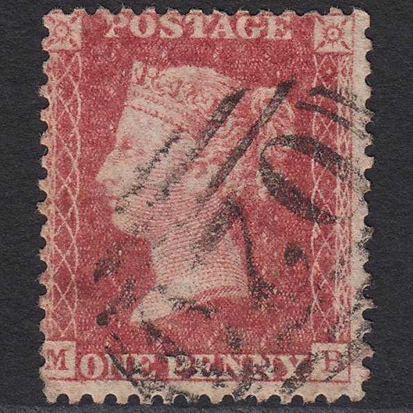 GB QV 1857 1d Rose-red (Plate 59) SG40-C10(1) MB FU Clevedon 020