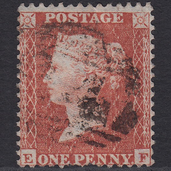 GB QV 1855 1d Red-brown (Plate 1) SGC6(1) EF GU Lfo Dealer's Mark