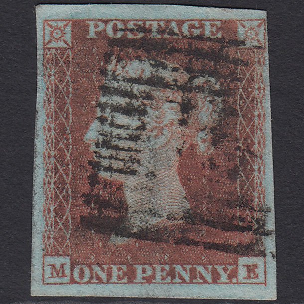 GB QV 1841 1d Very Blued (Plate 116) SG8a-B1(2) ME GU 4 Margins Scotland