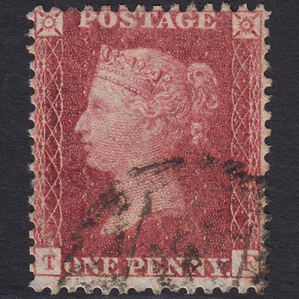 GB QV 1857 1d Rose-red (Plate 56) SG40-C10(1) TF FU London IS Cancel