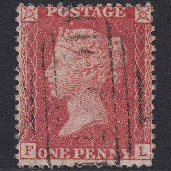 GB QV 1857 1d Rose-red (Plate 55) SG40-C10(1) FL GU Burnley 150
