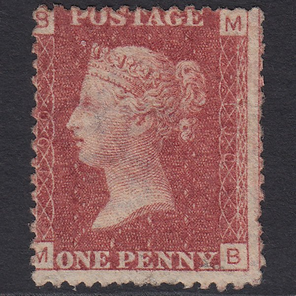 GB QV 1864 1d Rose-red (Plate 190) SG43-G1(1) MB VFU Light Cancel Misperf