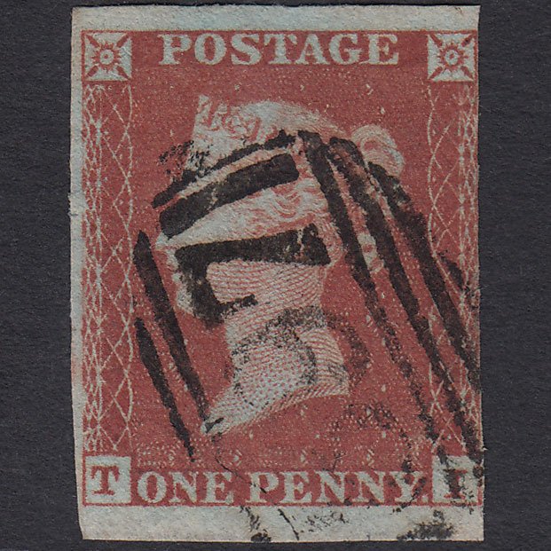 GB QV 1841 1d Red-brown (Plate 162) SG8-B2(1) TI FU nr 4 Margins