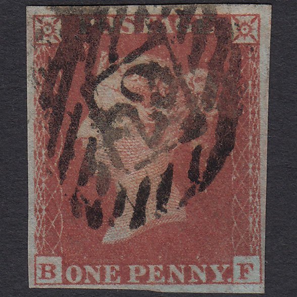 GB QV 1841 1d Red-brown (Plate 165) SG8-B2(1) BF FU London IS 29