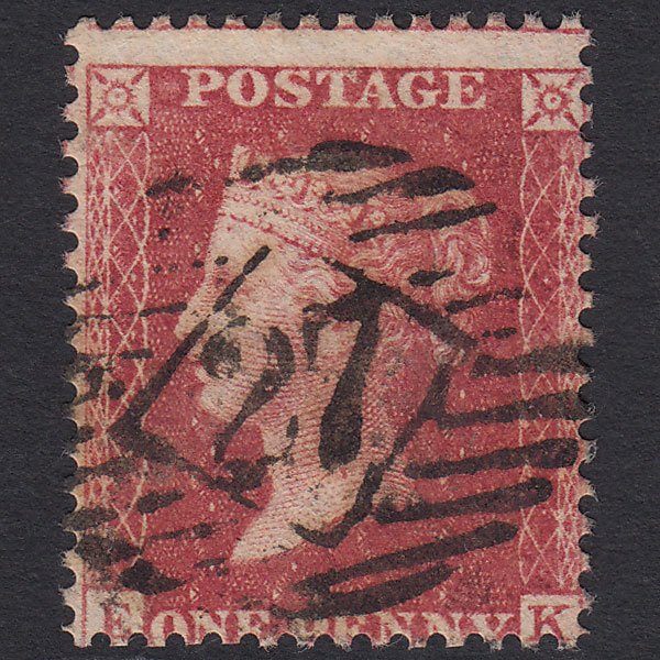 GB QV 1857 1d Rose-red (Plate 48) SG40-C10(1) EK FU London IS 27 Misperf