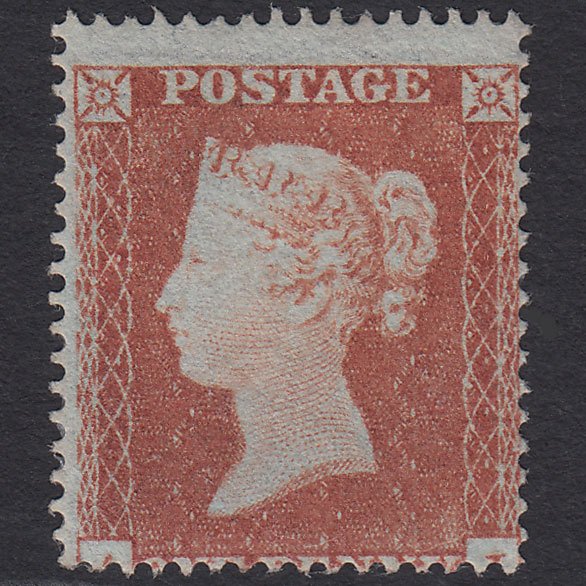 GB QV 1854 1d Red-brown (Plate 166) SG17-C1(1) AJ VF M Mint Missing Imprimatur