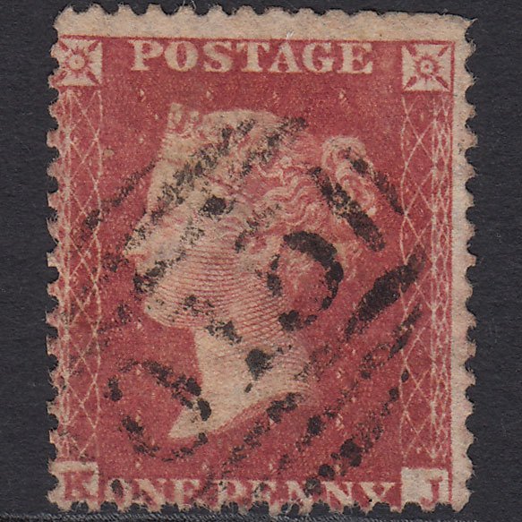 GB QV 1857 1d Rose-red (Plate 60) SG40-C10(1) KJ GU Milford Junction 015