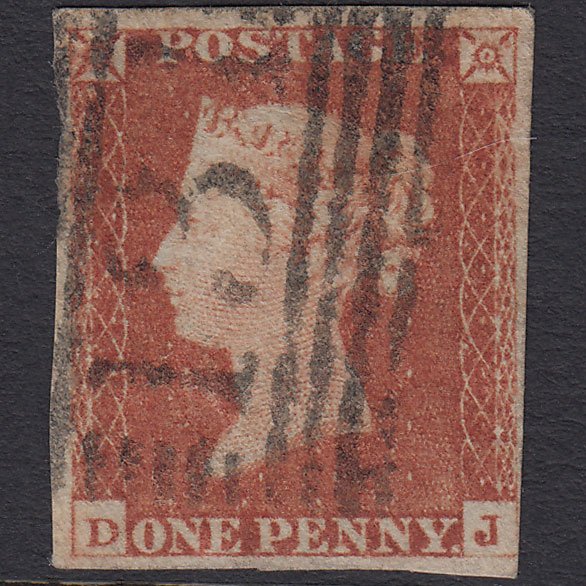 GB QV 1841 1d Red-brown (Plate 66) SG8-B1(1) DJ GU nr 4M Edinburgh 131