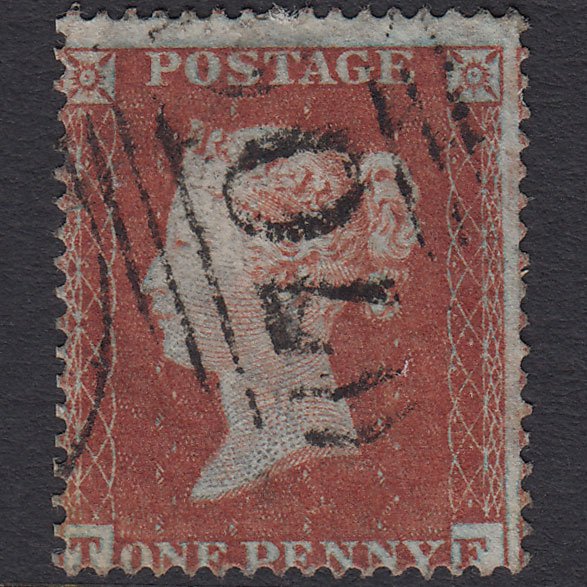 GB QV 1854 1d Red-brown (Plate 204) SG17-C1(1) TF FU Sheffield 700