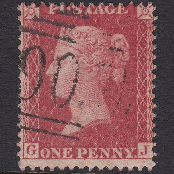 GB QV 1863 1d Rose-red (Plate 50) SG42-C12(1) GJ FU Misperf