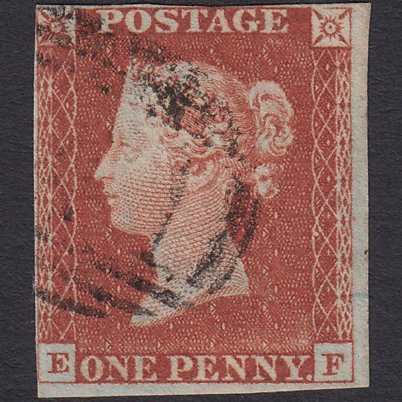 GB QV 1841 1d Red-brown (Plate 52) SG8-B1(1) EF FU nr 4M Light Cancel