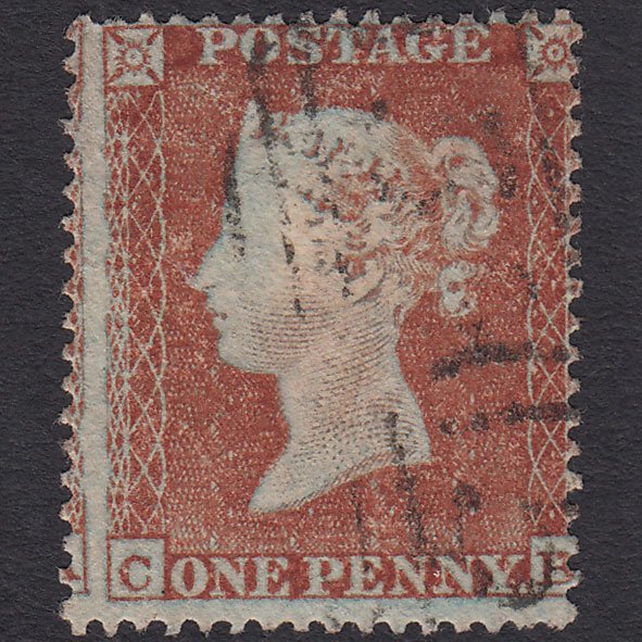 GB QV 1854 1d Yellow-brown (Plate 189) SG18-C1(2) CB FU Accrington 5 Misperf