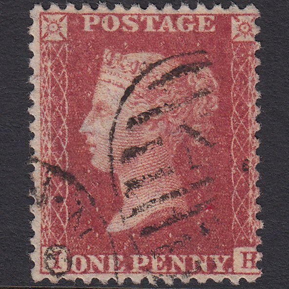 GB QV 1857 1d (Plate 48) SG40-C10(1) IH FU Missing Imprimatur London D&S