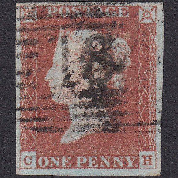 GB QV 1841 1d Red-brown (Plate 69) SG8-B1(1) CH FU 4 Margins Scotland