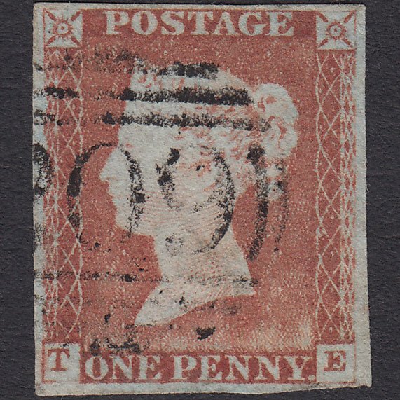GB QV 1841 1d Pale Red-brown (Plate 71) SG9-B1(3) TE FU Missing Imprimatur 4M