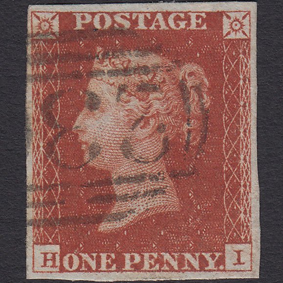 GB QV 1841 1d (Plate 45) SG10-B1(4) HI VFU Missing Imprimatur 4M