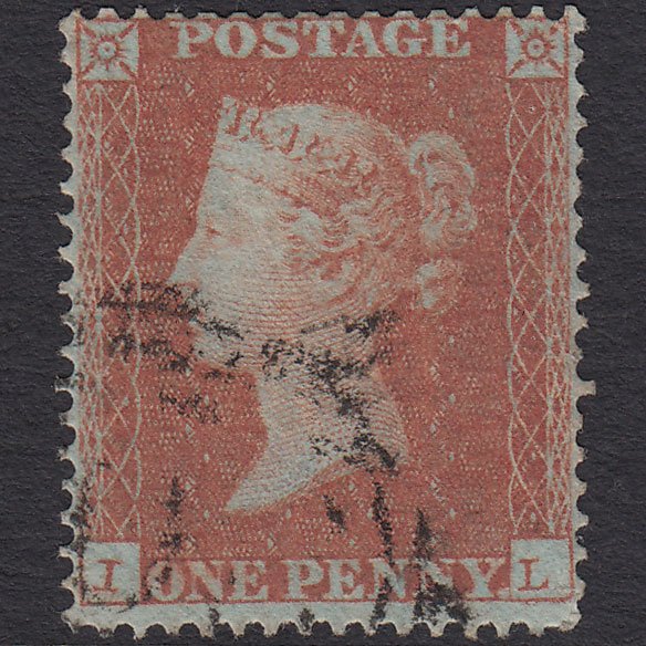 GB QV 1850 1d Red-brown Archer (Plate 100) SG16b-ce2 IL FU Light Cancel