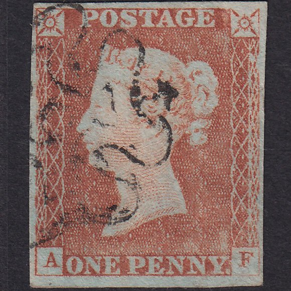 GB QV 1841 1d Pl 31 SG9-B1(3) AF FU Miss Imprimatur 4 Margins NO.9 IN MX